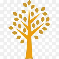 卡通树 抽象树 黄色-空若网 卡通树 抽象树 黄色-空若网