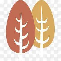 卡通树 抽象树 棕色-空若网 卡通树 抽象树 棕色-空若网