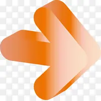 箭头 橙色 线条-空若网 箭头 橙色 线条-空若网