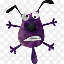 可爱的卡通狗 紫色 卡通-空若网 可爱的卡通狗 紫色 卡通-空若网