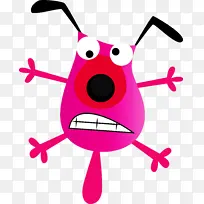 可爱的卡通狗 粉色 卡通-空若网 可爱的卡通狗 粉色 卡通-空若网