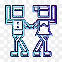 舞蹈图标 华尔兹图标 蓝色-空若网 舞蹈图标 华尔兹图标 蓝色-空若网