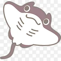 蝠鲼 卡通鱼 卡通-空若网 蝠鲼 卡通鱼 卡通-空若网