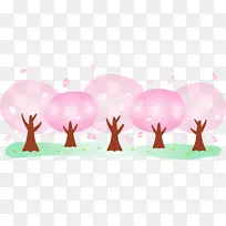 抽象春天树 抽象春天 粉色-空若网 抽象春天树 抽象春天 粉色-空若网