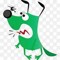 可爱的卡通狗 绿色 卡通-空若网 可爱的卡通狗 绿色 卡通-空若网