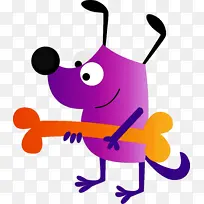 可爱的卡通狗 卡通 害虫-空若网 可爱的卡通狗 卡通 害虫-空若网