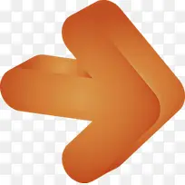 箭头 橙色 手指-空若网 箭头 橙色 手指-空若网