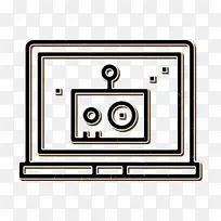 笔记本电脑图标 漫画家图标 线条-空若网 笔记本电脑图标 漫画家图标 线条-空若网