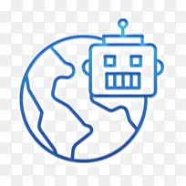 全球图标 机器人图标 电蓝-空若网 全球图标 机器人图标 电蓝-空若网