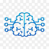 大脑图标 机器人图标 文字-空若网 大脑图标 机器人图标 文字-空若网