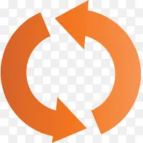 圆圈箭头 箭头 橙色-空若网 圆圈箭头 箭头 橙色-空若网