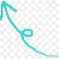 弯曲箭头 水彩画 油漆-空若网 弯曲箭头 水彩画 油漆-空若网