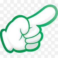 手指箭头 绿色 线条艺术-空若网 手指箭头 绿色 线条艺术-空若网