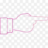 手指箭头 粉色 线条-空若网 手指箭头 粉色 线条-空若网