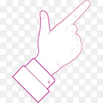 手指箭头 手指 粉色-空若网 手指箭头 手指 粉色-空若网