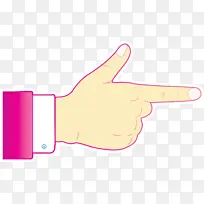 手指箭头 粉色 手指-空若网 手指箭头 粉色 手指-空若网