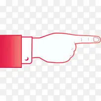 手指箭头 线条 粉色-空若网 手指箭头 线条 粉色-空若网