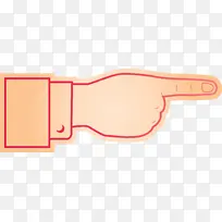 手指箭头 线条 粉色-空若网 手指箭头 线条 粉色-空若网
