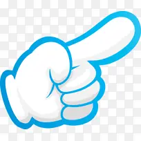 手指箭头 蓝色 浅绿色-空若网 手指箭头 蓝色 浅绿色-空若网