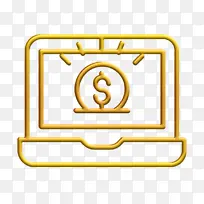 笔记本电脑图标 投资图标 黄色-空若网 笔记本电脑图标 投资图标 黄色-空若网