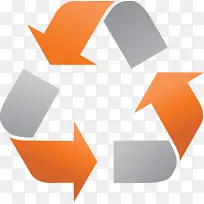生态循环箭头 橙色 标志-空若网 生态循环箭头 橙色 标志-空若网