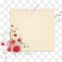 花朵矩形框 粉色 心形-空若网 花朵矩形框 粉色 心形-空若网