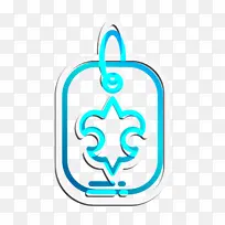 百合花图标 户外露营图标 水蓝-空若网 百合花图标 户外露营图标 水蓝-空若网