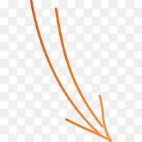 手绘箭头 橙色 线条-空若网 手绘箭头 橙色 线条-空若网