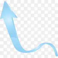 上升箭头 浅绿色 蓝色-空若网 上升箭头 浅绿色 蓝色-空若网