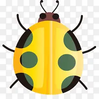 水彩瓢虫 昆虫 黄色-空若网 水彩瓢虫 昆虫 黄色-空若网