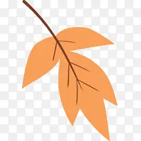 水彩叶子 叶子 橙色-空若网 水彩叶子 叶子 橙色-空若网
