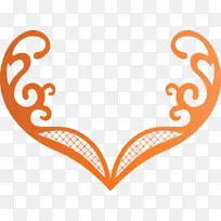 经典框架 橙色 心形-空若网 经典框架 橙色 心形-空若网