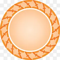 圆形框架 餐具 橙色-空若网 圆形框架 餐具 橙色-空若网