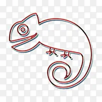 变色龙图标 昆虫图标 线条-空若网 变色龙图标 昆虫图标 线条-空若网