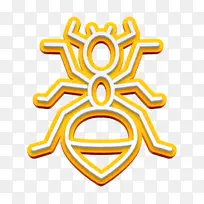 昆虫图标 蚂蚁图标 黄色-空若网 昆虫图标 蚂蚁图标 黄色-空若网