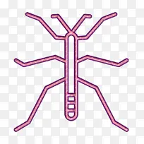 昆虫图标 线条 粉色-空若网 昆虫图标 线条 粉色-空若网