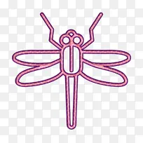 昆虫图标 蜻蜓图标 粉色-空若网 昆虫图标 蜻蜓图标 粉色-空若网