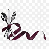 丝带 洋红 餐具-空若网 丝带 洋红 餐具-空若网