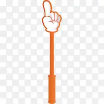 手指箭头 橙色 材料属性-空若网 手指箭头 橙色 材料属性-空若网