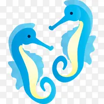 海马 蓝色 水绿色-空若网 海马 蓝色 水绿色-空若网