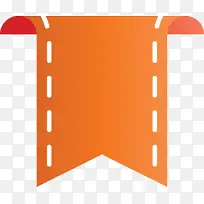 书签丝带 橙色 线条-空若网 书签丝带 橙色 线条-空若网