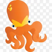 章鱼 巨大的太平洋章鱼 橙色-空若网 章鱼 巨大的太平洋章鱼 橙色-空若网