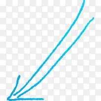 手绘箭头 蓝色 线条-空若网 手绘箭头 蓝色 线条-空若网