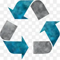 生态循环箭头 水绿色 蓝色-空若网 生态循环箭头 水绿色 蓝色-空若网