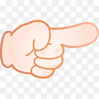 手指箭头 橙色 鼻子-空若网 手指箭头 橙色 鼻子-空若网