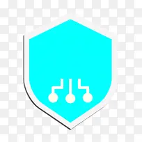 盾形图标 网络图标 绿松石色-空若网 盾形图标 网络图标 绿松石色-空若网