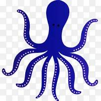章鱼 巨大的太平洋章鱼 钴蓝-空若网 章鱼 巨大的太平洋章鱼 钴蓝-空若网