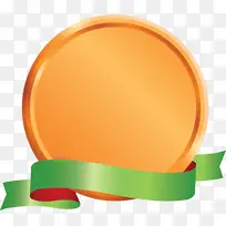 徽章丝带 橙色 绿色-空若网 徽章丝带 橙色 绿色-空若网