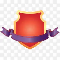 徽章丝带 橙色 盾牌-空若网 徽章丝带 橙色 盾牌-空若网