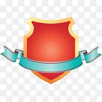 徽章丝带 橙色 盾形-空若网 徽章丝带 橙色 盾形-空若网